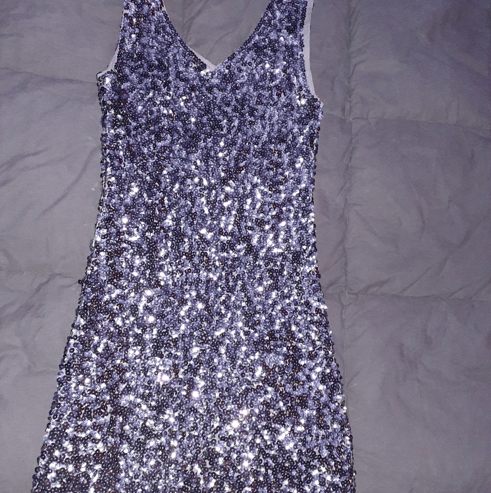 INTERI Silver Sequence Dress